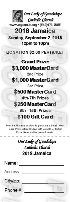 Jamaica Raffle Ticket
